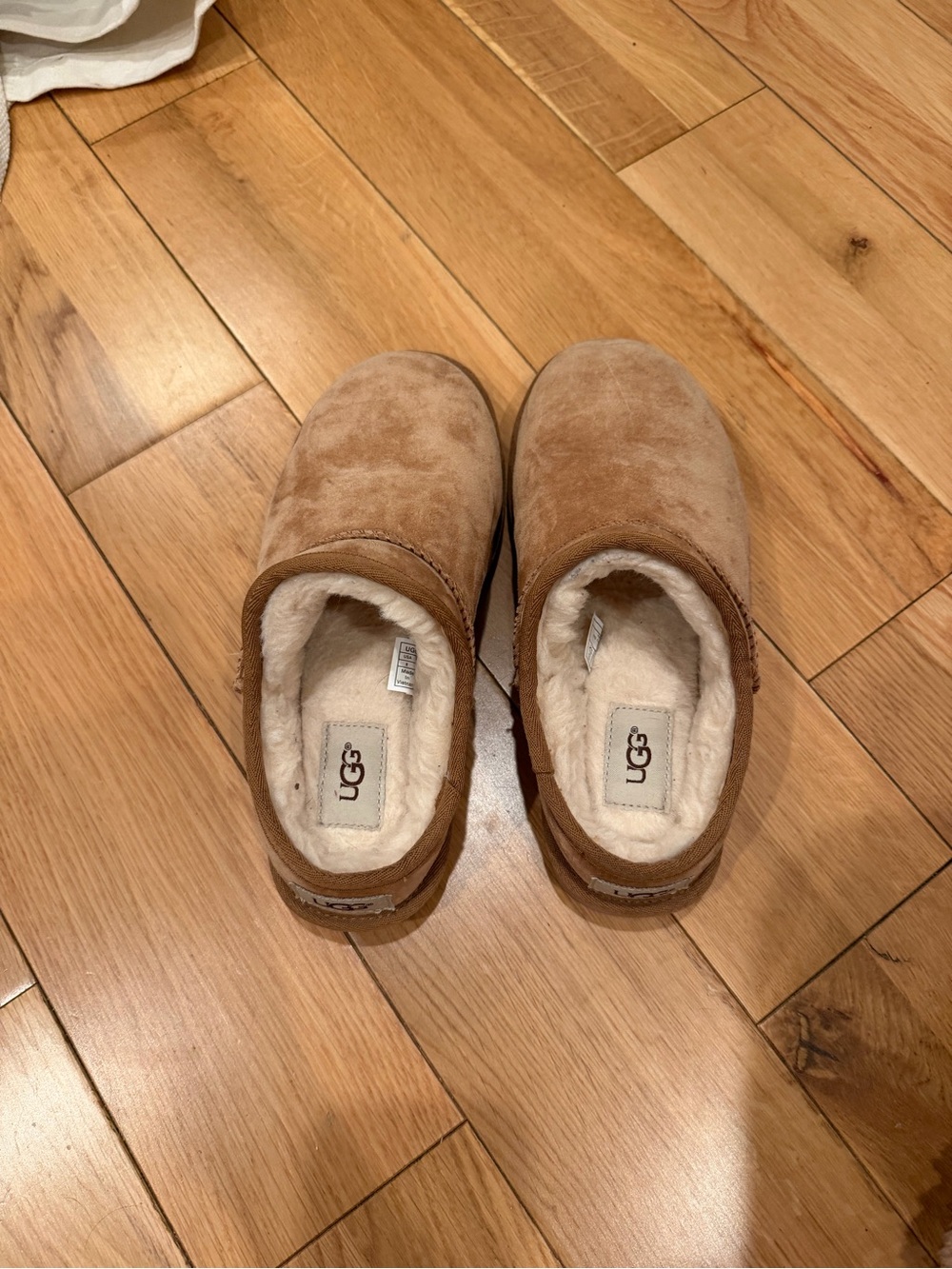 UGG Men’s Chestnut Suede Shearling Slip-On Loafers